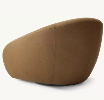 Reyna Luxury Contemporary Fabric Swivel Chairs with Thick Cushions