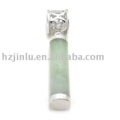 paypal- 08 noble silver jewelry, 925 silver jade pendant (P010005)
