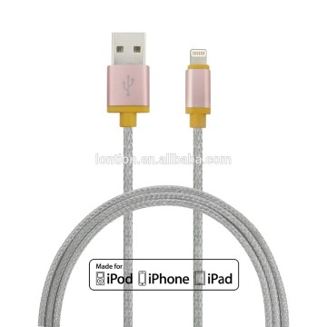 MFI certified braided usb to 8 pin sync&charging