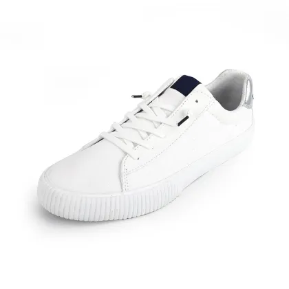 White canvas casual shoes, athleisure