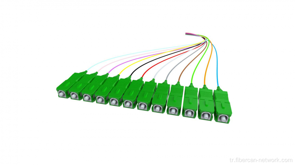 12 renkli fiber optik pigtail