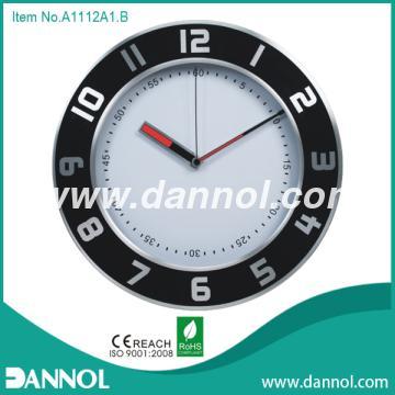 12\" Stylish Metal Quartz Wall Clock,Black