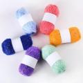 Toptan 50g Boyalı Çevre Dostu Uster Test Edilmiş Polyester Karışımlı Tüy İplik Tığ Işi Sparkle Scrubby Bulaşık Yıkama Dikiş İpliği