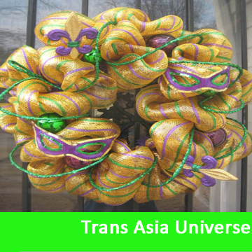 High Quality Cheap 10'' Mardi Gras wreaths