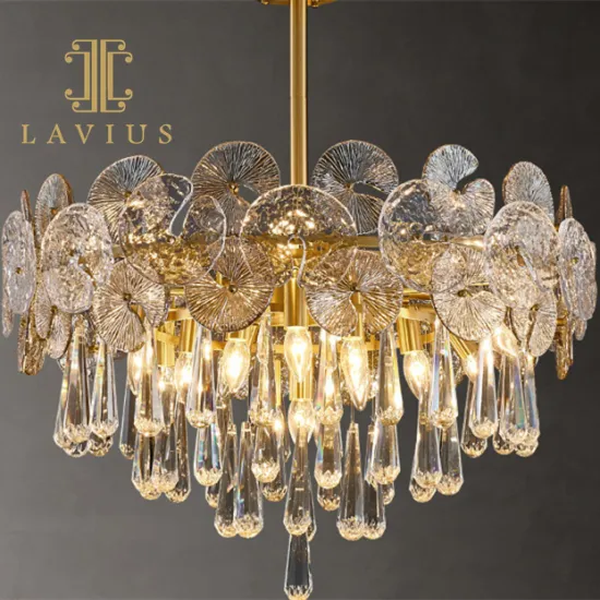 Golden chandelier The droplight of restoring ancient ways villa chandelier