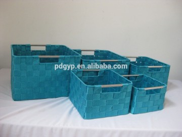 storage basket toys storage box for children promotional storage basket with metal handle