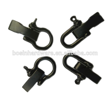 Moda de alta calidad de metal negro ajustable acero inoxidable grillete