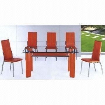 Modern Glass Dining Table, Tempered Glass, Aluminum Legs, Measures 1300 x 800mm