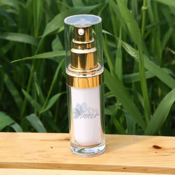 35ml Acrylic Serum Bottle with Gold chrome