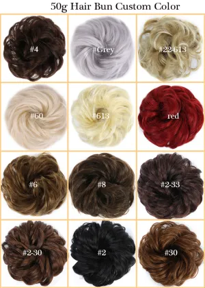 Chignon Hair Bun Hair Pieces Hair Scrunchie Extensions Synthetic Wig For Women Curly Chignon Accessories Hairpiece Extension