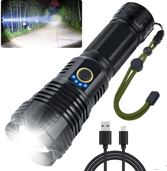 Powerful Waterproof Rechargeable XHP70 LED Flashlight: Your Ultimate EDC Tactical Torch