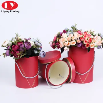 Custom Made Cardboard Flower Box with Rope Handle