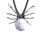 Howlite 16MM Ball Antique Silver Spider Pendant (47x40mm) Keychain