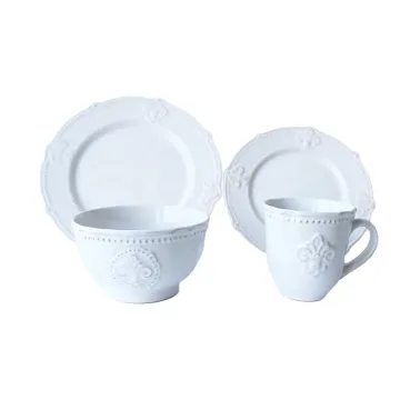 Embossed Wholesale Porcelain Dinnerware Set Restaurant