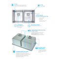 32 polegadas de alta qualidade para baixo tigela dupla pia de cozinha