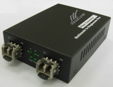 Single mode to multimode SFP fiber converter