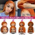 Ginger Orange Color Human Hair Wigs