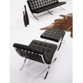 Stainless Steel Frame Microfiber Leather Soft Lounge Chair