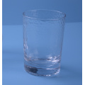 Vaso de vaso de vidrio para baño con patrón martillado