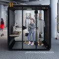 Modern Soundproof Meeting Booth: Acoustic Work Pod for Study and Recording