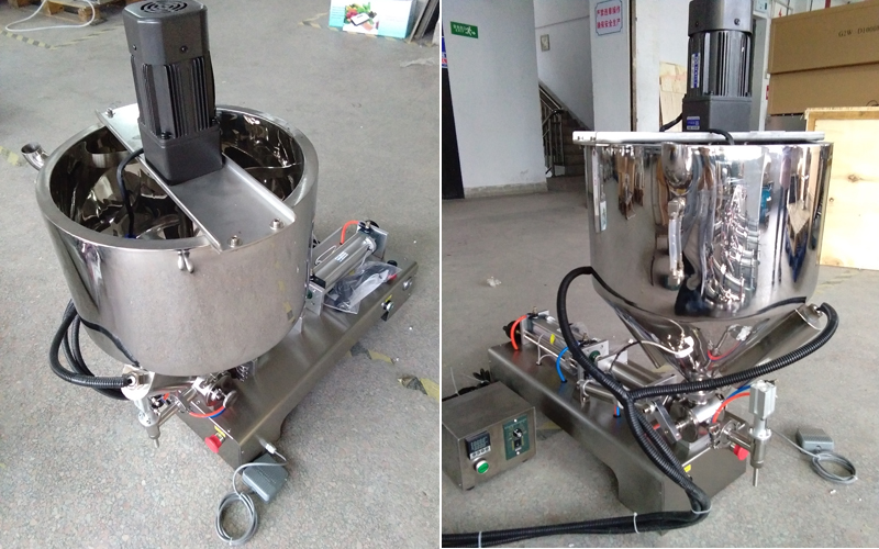 filling machine with mixer