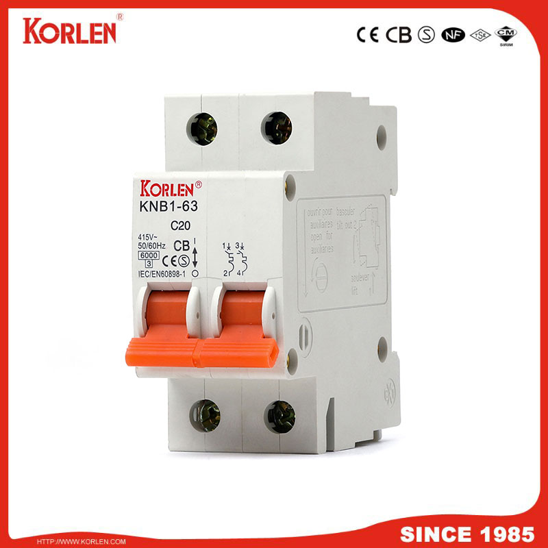 Miniature Circuit Breaker 4.5KA 63A 1P with NF