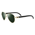 Aviators Black Buffalo Horn Sunglasses