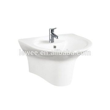 ceramic wc half pedestal hot sale half wall hung basin