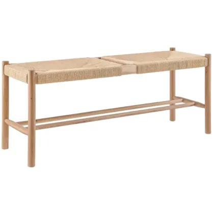 Solid Wood Nordic Rope Seated Bench