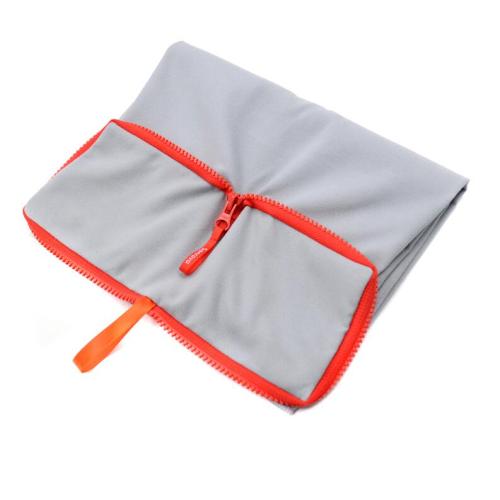 Serviette de yoga en microfibre anti-dérapante avec fermeture éclair