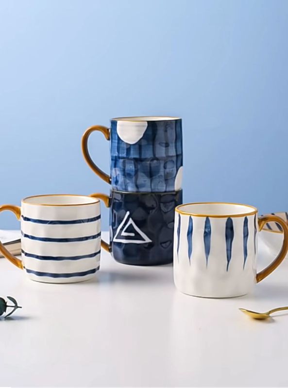Marine - style Ceramic Mugs Set