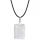 Amethyst 25x35 mm Collier pendentif en pierre rectangulaire pour femmes hommes