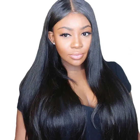 New Arrival Human Hair Straight Wave Lace Closure Wig 100% Unprocessed Raw Brazilian Virgin Cuticle Aligned Human Hair Wig