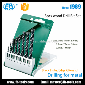 plastic box packing 3-10mm 8pcs wood drill bit set