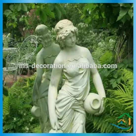 Artificial sandstone female statues