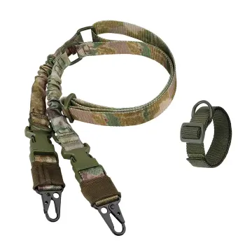 Two Points Sling: A Traditional Gun Tactical Sling with Adjustable Length, Metal Hooks, and Quick Release Buckle for Hunting
