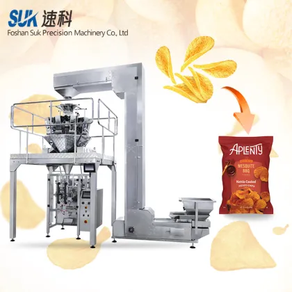 Automatic Vertical Packaging Machine for Snack Foods: Potato Chips, Popcorn, and Shrimp