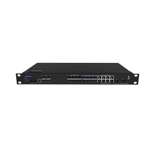 1U Rack Mount L3 4*10G SFP Porty+8*1000 Mbps Przemysłowy przełącznik Ethernet