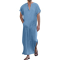 Men's V-neck Short Sleeve Robe