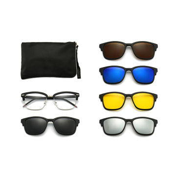 Classic Tr90 Optical Frames with Clip-On Parts: Stylish Eyeglasses and Sunglasses for Men and Women