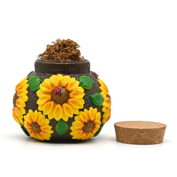 Sunflower Glass Storage Jar