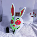 Máscara de coelho iluminada com fio EL