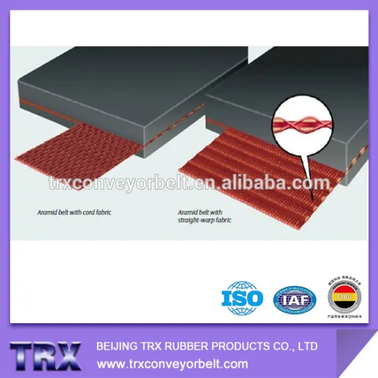Aramid reinforced conveyor belt