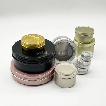 Wholesale Custom Color Aluminum Metal Jars with Screw Top