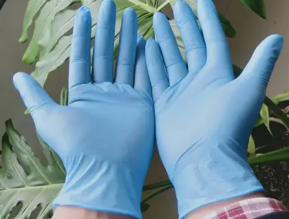 nitrile powder free blue gloves nitrile gloves