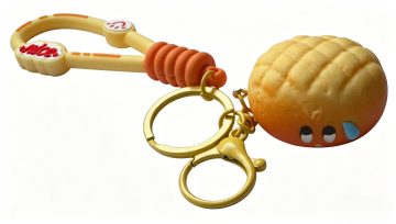 Cute Bread Shape PVC Keychain Toy