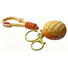 Симпатичная игрушка-брелок из ПВХ в форме хлеба