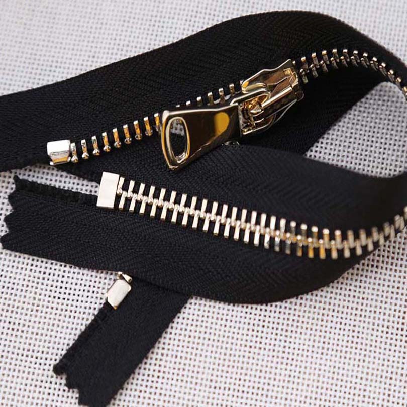 10 Inch open ended brass zipper for jacket