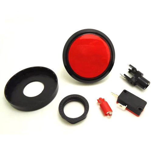 60mm Flat Round Led Push Buttons For Game