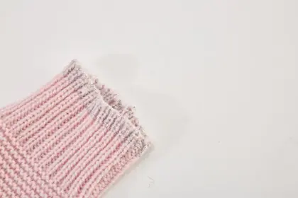 Girl's Knitted Rib Opening Bowknot Mitten Gloves